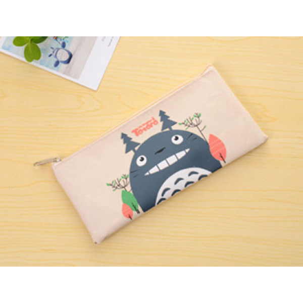 Keten Kozmetik ve Bozuk Para Cüzdanı   Totoro Bej