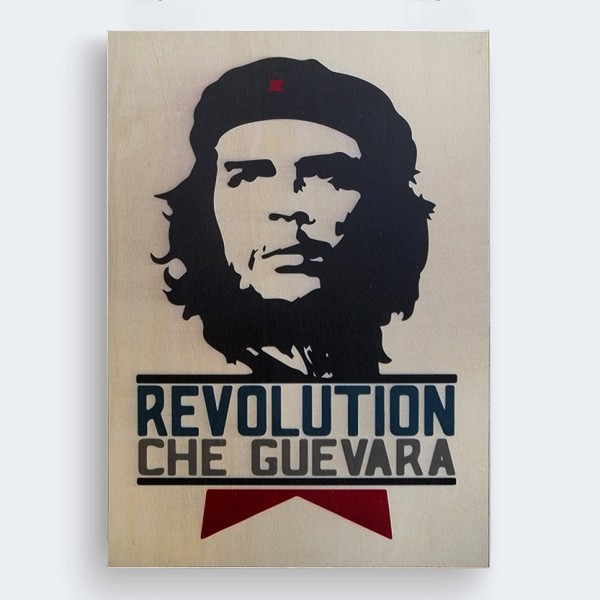 Ernesto Che Guevara Ahşap Baskı Tablo