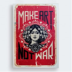Make Art Now War Ahşap Baskı Tablo