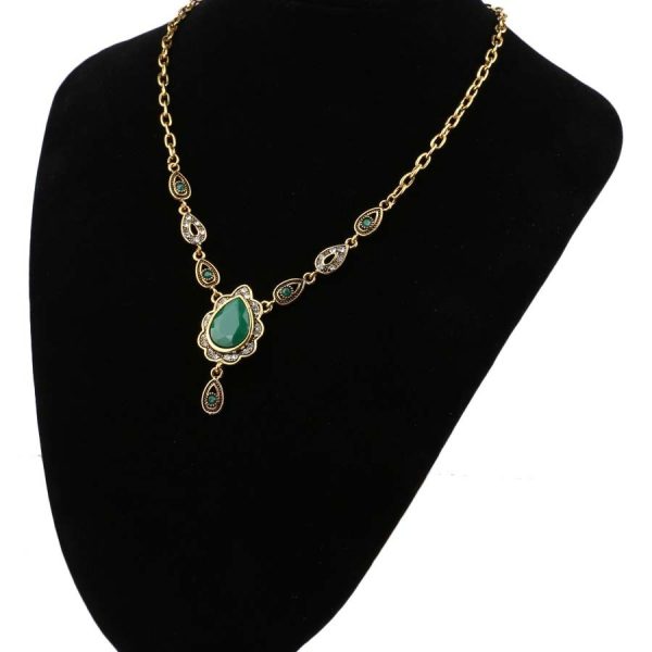 Bohemia Antik Yeşil Gerdanlık