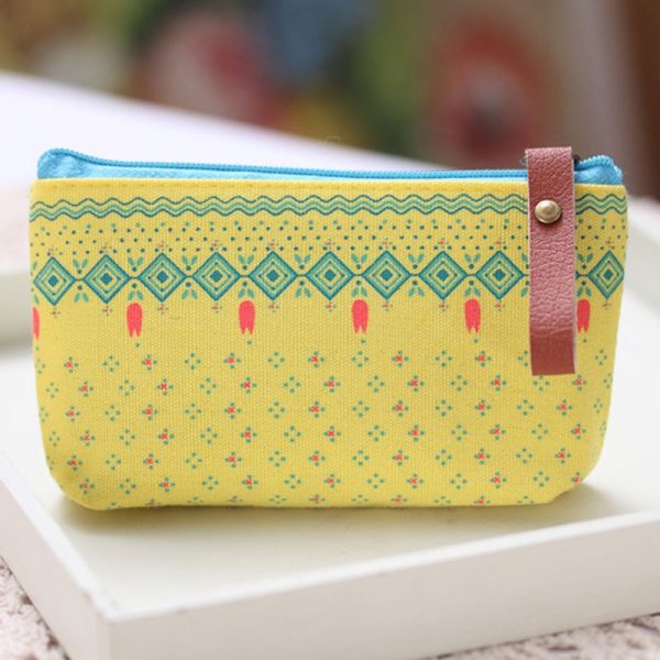 Bozuk Para Cüzdanı Bej Sarı