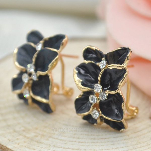 Gardenya Çiçek Küpe