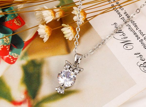 Işıltılı Baykuş Kolye