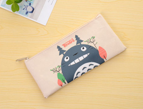 Keten Kozmetik ve Bozuk Para Cüzdanı Totoro Bej