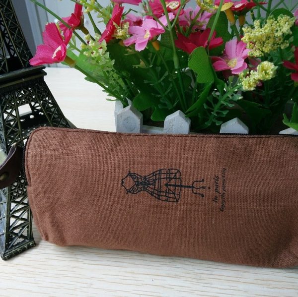 Kozmetik ve Kalemlik Cüzdanı   Kahverengi