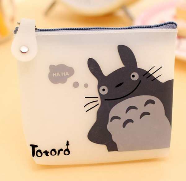 Kozmetik ve Para Cüzdanı   Gülen Totoro Beyaz