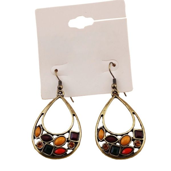 Renkli Taşlı Küpe