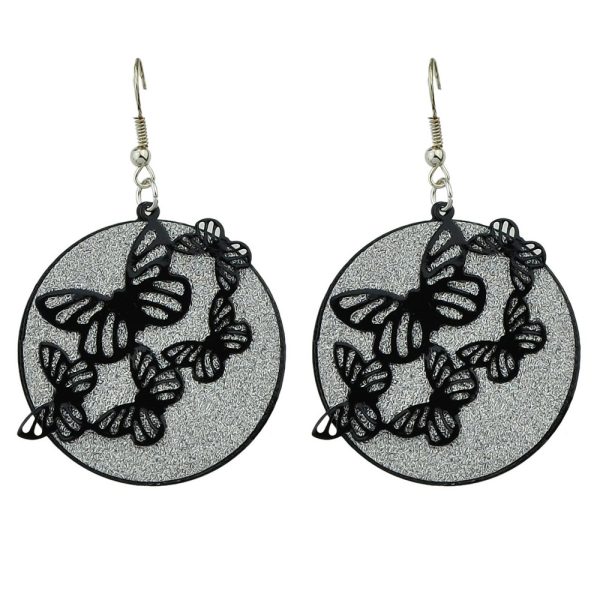 Siyah Kelebekler Küpe